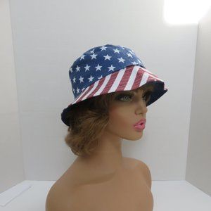 (#O-2) The Hatter Company American Flag Bucket Hat